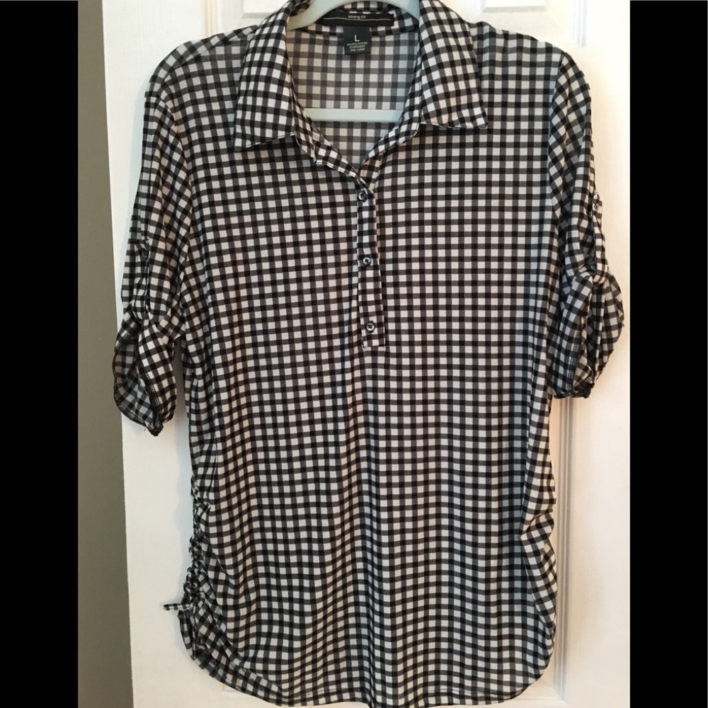 Large sheer blouse